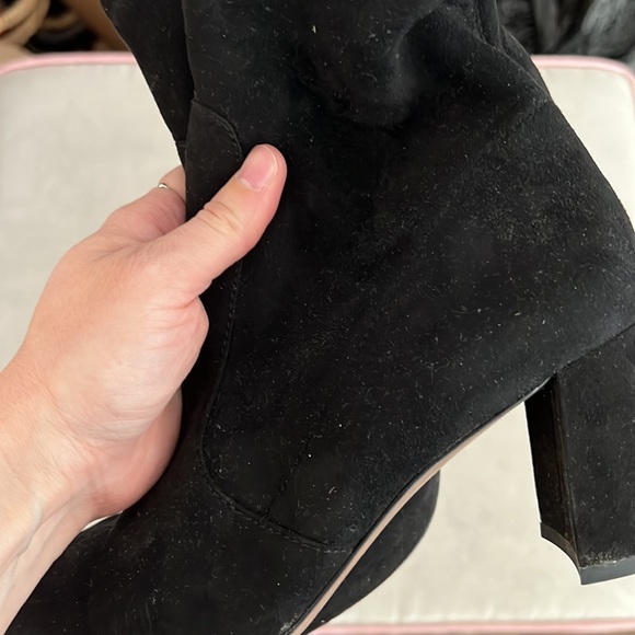 Ann Taylor Black Suede Sock booties - Picture 2 of 3
